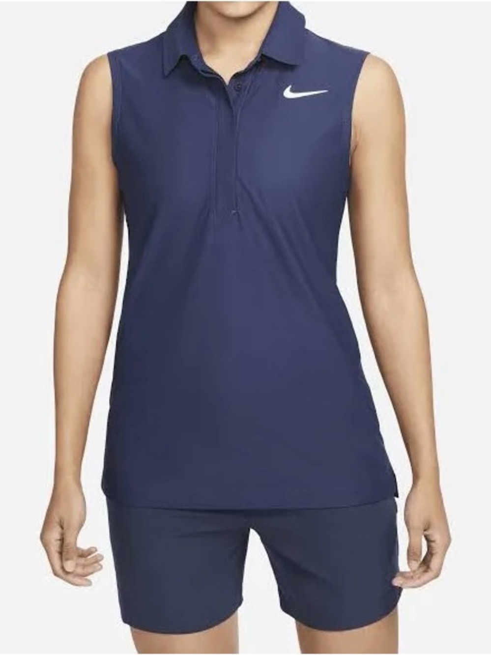 Nike Women's Dri-FIT ADV Tour Sleeveless Golf Polo-Navy XXL
